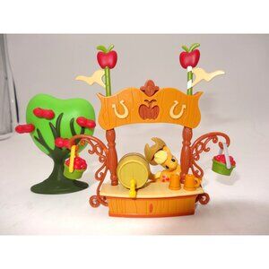 My Little Pony Collection Applejack‎ Sweet Apple Juice Stand Cart Figure Set!
